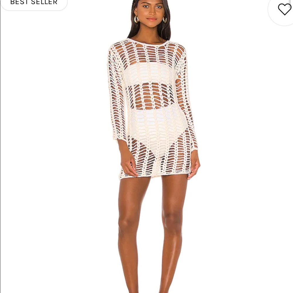 Superdown Miranda Crochet Mini Dress in White